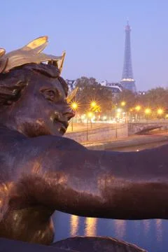 Paris at dusk Stock Photos