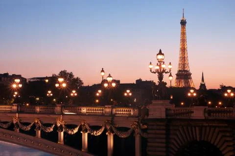 Paris at dusk Stock-Fotos