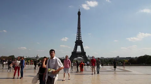 Paris - Eifel Tower Stock Footage