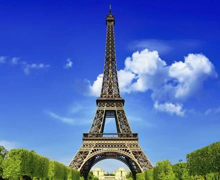 Paris Eiffel Tower and Champ de Mars Paris Eiffel Tower and Champ de Mars ... Stock-Fotos