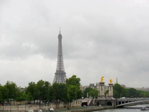 Paris, Eiffel tower and river Foto stock