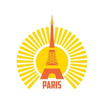Paris eiffel tower city stamp vector design Stock Illustration