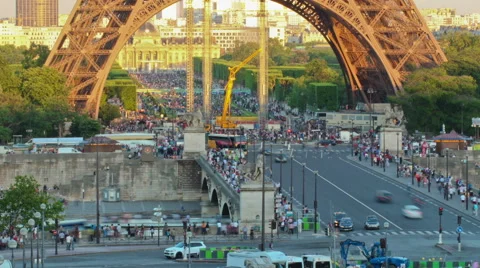 Paris Eiffel Tower Stock Footage 56267931