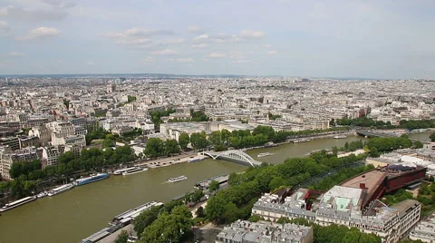 Paris From The Eiffel Tower Stock Footage 68215853