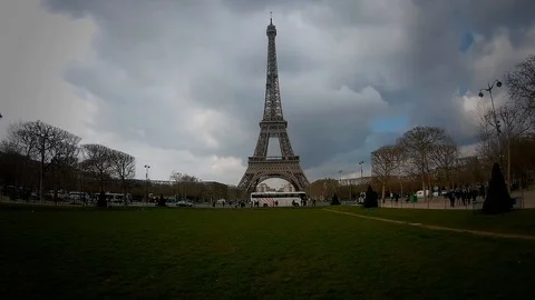 Paris Eiffel Tower Stock Footage 91185646