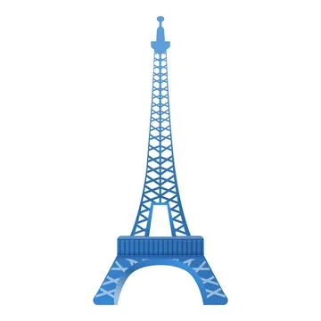 Paris eiffel tower icon, cartoon style Stock Illustration
