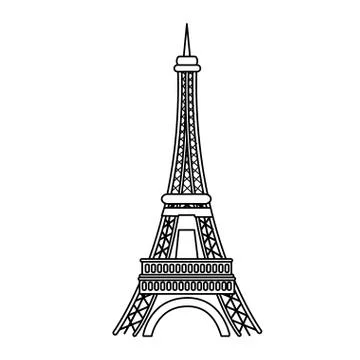Paris eiffel tower イラスト素材