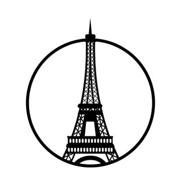 Paris eiffel tower Stock Illustration