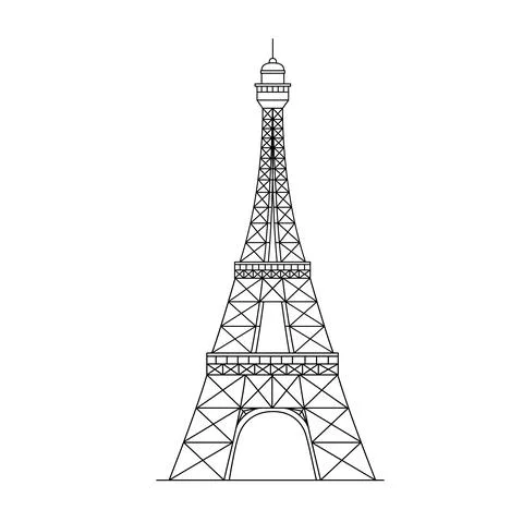 Paris eiffel tower 스톡 일러스트