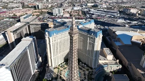 Paris Eiffel Tower at Las Vegas in Nevada United States. Stock Footage 316642713
