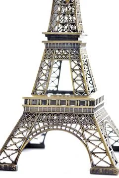 Paris eiffel tower model isolated paris eiffel tower model isolated on whi... 写真素材