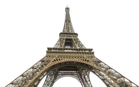 Paris Eiffel Tower Prospective lower wide view of Tour Eiffel, symbol and ... Stock Photos