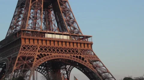 Paris - Eiffel Tower at sunset Stock Footage 50570605