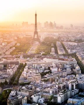 Paris Eiffel Tower Sunset 写真素材