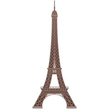 Paris Eiffel tower vector illustration isolated on white background Illustrazione stock