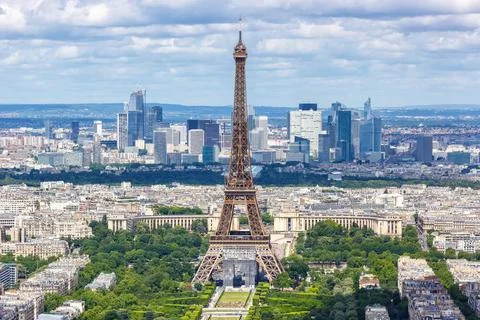Paris Eiffel Turm Eiffelturm Eiffel-Turm Reisen von oben in Frankreich Par... Stock-Fotos
