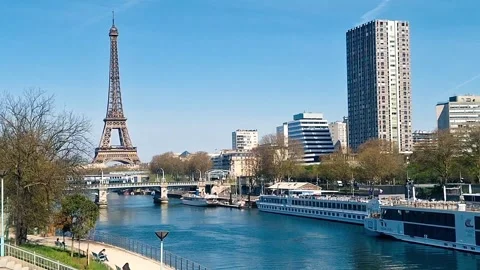 Paris EiffelTower 20250403 PanoramaView Stock Footage 311655114