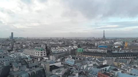 Paris With Empty Streets And No People, quarantine by coronavirus Stock Footage 127185727