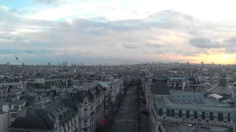 Paris With Empty Streets And No People, quarantine by coronavirus Stock Footage 127186196