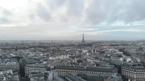 Paris With Empty Streets And No People, quarantine by coronavirus Stock Footage 127186420