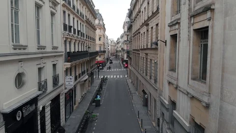 Paris With Empty Streets And No People, quarantine by coronavirus Stock-Footage 127186519