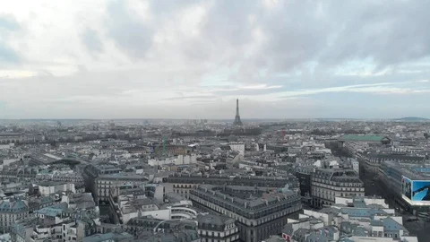 Paris With Empty Streets And No People, quarantine by coronavirus Stock Footage 127186597