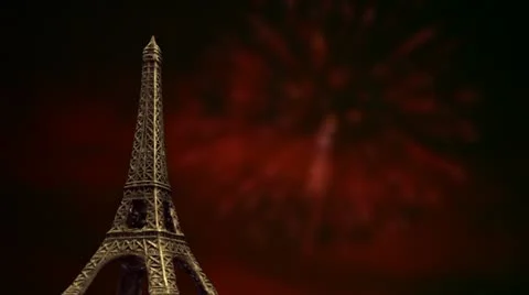 Paris fireworks firework Stock Footage 20487974