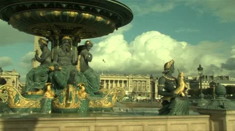 Paris fountain Video stock 11334010