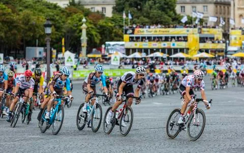 Paris, France - 23 July, 2017: Ploka Dot Jersey in Paris - Tour de France 2017 Stock Photos