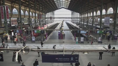 Paris Gare du Nord Stock Footage