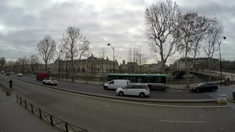 Paris Good View Of The Seine Stock Footage 106328464