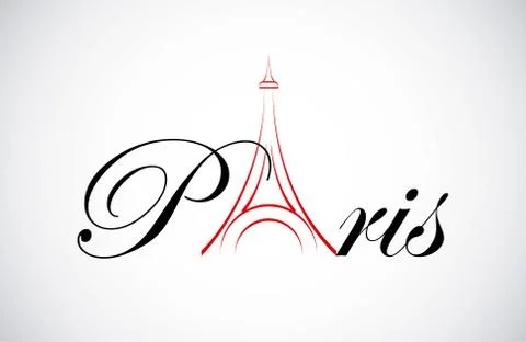 Paris  graphic design , vector illustration Ilustración de archivo