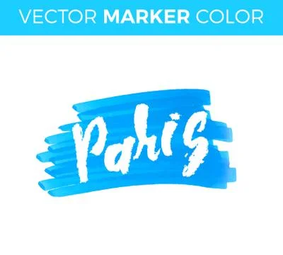 Paris. The hand drawn letters. Lettering and typographic design. Stock Illustration