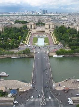 Paris from the heights of the Eiffel tower Foto stock