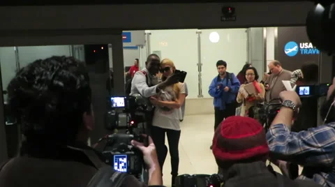 Paris HIlton at LAX Stock Footage 47572521