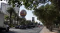 Paris Hotel Las Vegas Strip Busy Boulevard Traffic Car People Commuter Commuting HD Footage