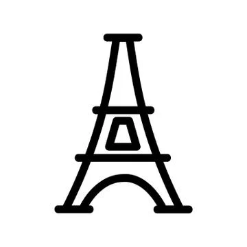 Paris icon vector. Isolated contour symbol illustration イラスト素材