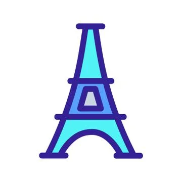 Paris icon vector. Isolated contour symbol illustration Stock Illustration