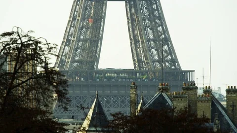Paris impression - teleshot on Eiffel Tower - Tour Effel 動画素材 79257395