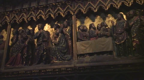 Paris: inside Notre Dame Cathedral Stock Footage 925077
