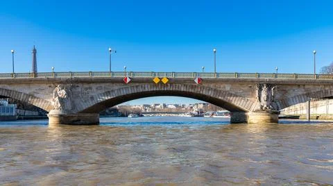 Paris, the Invalides bridge Stock Photos