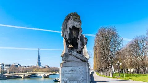 Paris, the Invalides bridge 스톡 사진