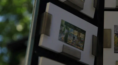 PARIS KIOSK POSTCARDS - CLOSE Stock Footage 28037084