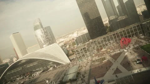 Paris, La Défense, timelapse of workers Stock Footage 221779533