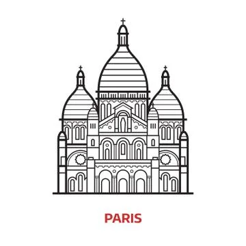 Paris Landmark Vector Illustration Stock Illustration