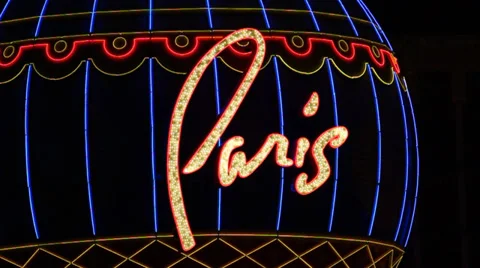 Paris Las Vegas Balloon Stock-Footage 34204705