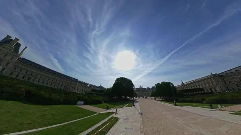 PARIS LOCKDOWN EMPTY CITY TRIUMPHAL ARCH 360° CAMERA Video stock 154907703
