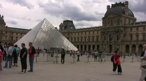 Paris the louvre 9 Stock Footage 283268