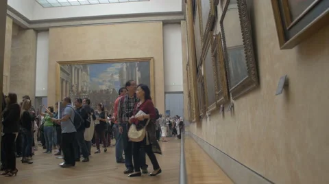 Paris Louvre museum Stock Footage 55647657