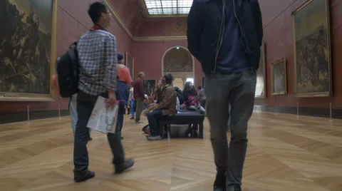 Paris Louvre museum Stock Footage 55663141